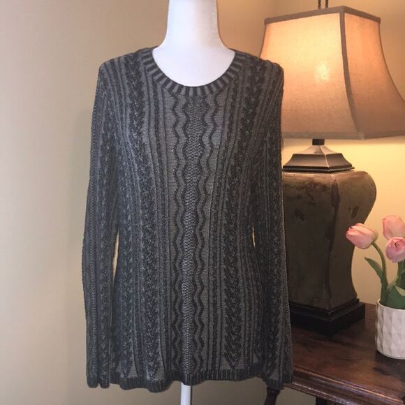 NEW Eight Eight Eight Patterned Cable Knit Sweater - Picture 1 of 5